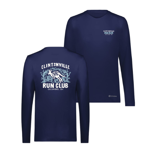 Clintonville Run Club - Holloway - Ladies Essential Long Sleeve Tee Powered by Coolcore® - 222338 - LCFB