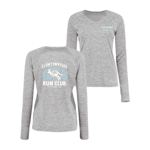 Clintonville Run Club - Holloway Ladies Electrify Long Sleeve Tee Powered by Coolcore® - 222770 - LCFB