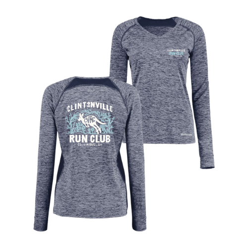 Clintonville Run Club - Holloway Ladies Electrify Long Sleeve Tee Powered by Coolcore® - 222770 - LCFB