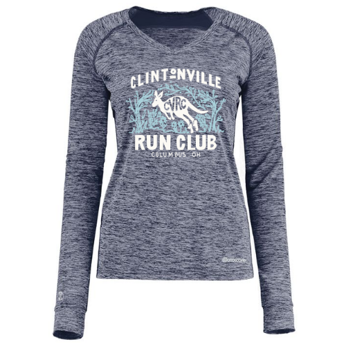 Clintonville Run Club - Holloway Ladies Electrify Long Sleeve Tee Powered by Coolcore® - 222770 - FFK