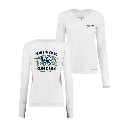 Clintonville Run Club - Holloway Ladies Electrify Long Sleeve Tee Powered by Coolcore® - 222770 - LCFB