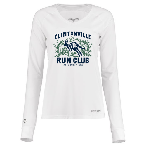 Clintonville Run Club - Holloway Ladies Electrify Long Sleeve Tee Powered by Coolcore® - 222770 - FFK