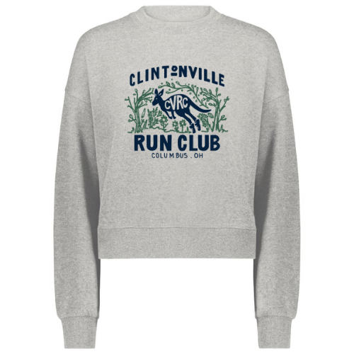 Clintonville Run Club - Augusta Sportswear - Ladies Slouchy Crew - 5424 - FFK