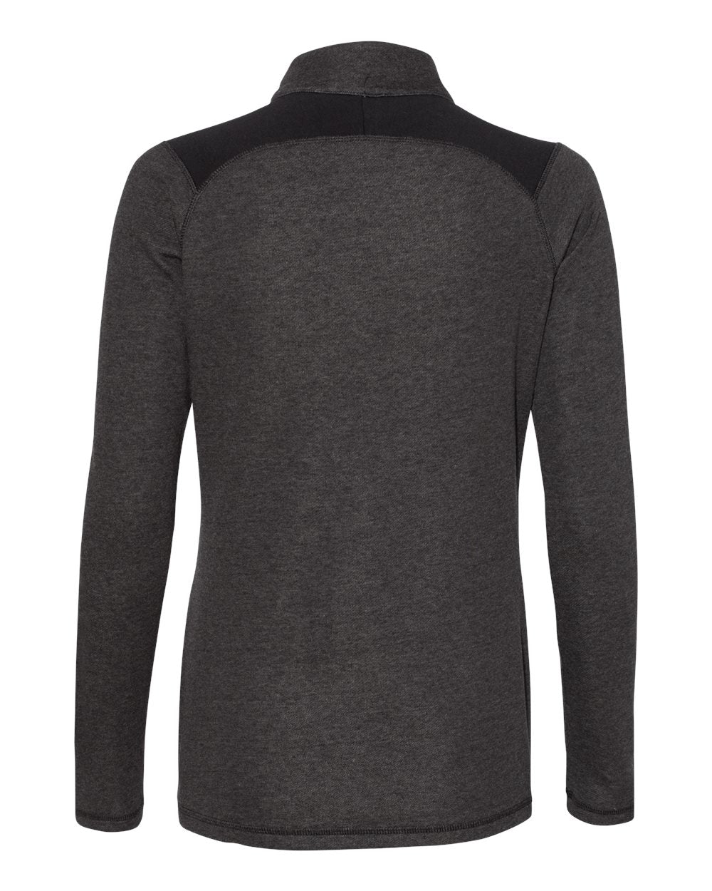 Adidas - Women's Heathered Quarter-Zip Pullover with Colorblocked Shoulders - A464