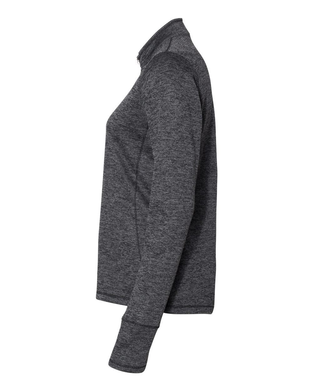 Adidas - Women's Brushed Terry Heathered Quarter-Zip Pullover - A285