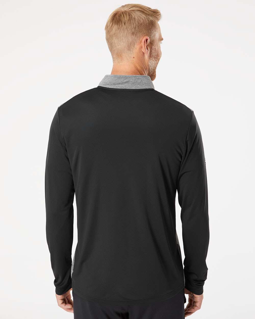 Adidas - Heather Block Print Quarter-Zip Pullover - A522